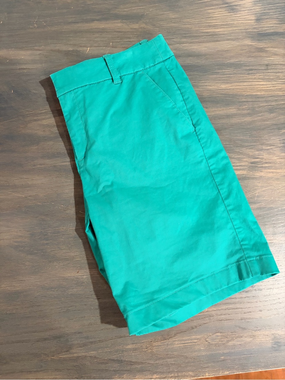 J. Crew Green Bermuda Style Shorts. Size 10.
